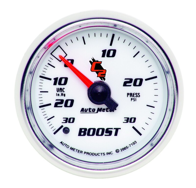 Autometer C2 52mm 30 PSI Mechanical Boost and Vacuum Gauge thumbnail 5