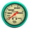 Autometer Ultra-Nite 66.7mm 140-280 Deg. F Mechanical Glow In The Dark Oil Temp Gauge thumbnail 7