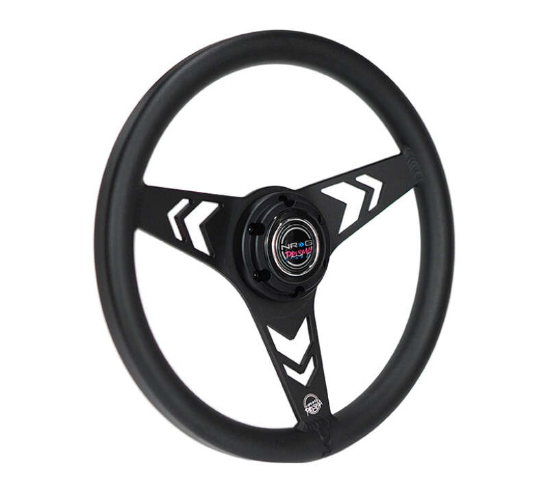 NRG Aluminum Steering Wheel 330mm - Arow Cutout - Ergonomic Grip - Anadized Black thumbnail 3