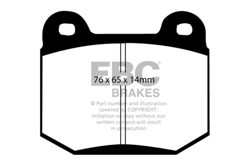 EBC 99-03 Mitsubishi Lancer Evolution 2.0 Turbo Redstuff Rear Brake Pads thumbnail 5