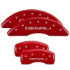 MGP 4 Caliper Covers Engraved Front & Rear Denali Red finish silver ch thumbnail 5