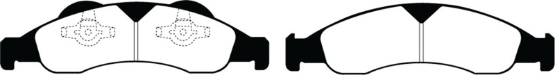 EBC 07-09 Ford Expedition 5.4 2WD Yellowstuff Front Brake Pads thumbnail 7