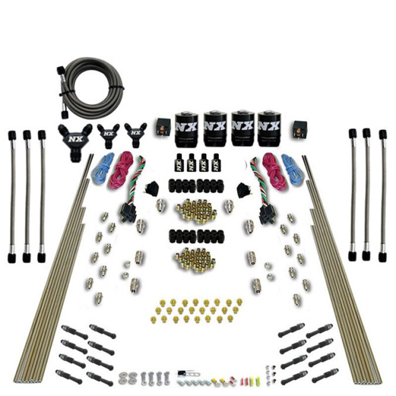 Nitrous Express 8 Cyl Dry Direct Port Dual Stage 4 Solenoids Nitrous Kit (200-600HP) w/o Bottle