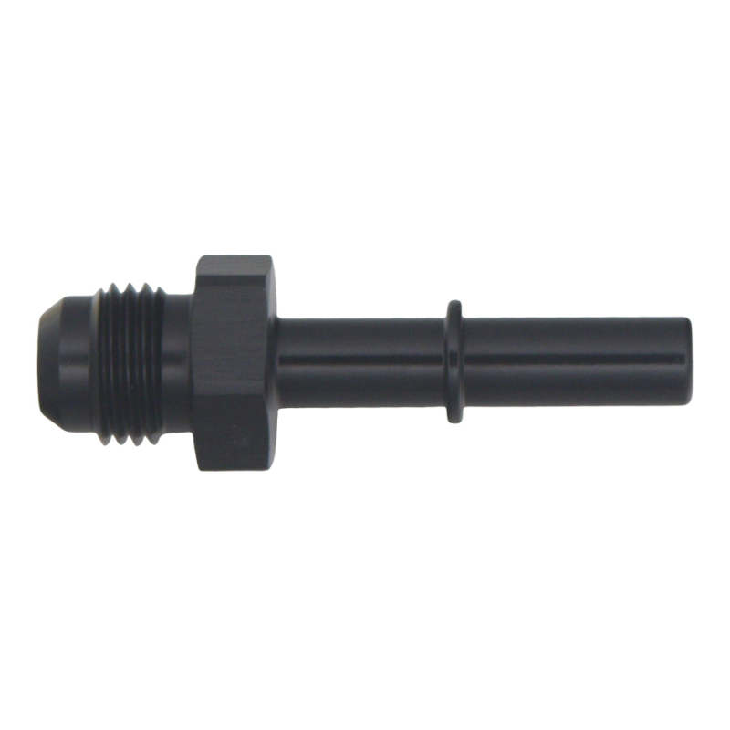 DeatschWerks 6AN Male Flare to 5/16in Male EFI Quick Connect Adapter - Anodized Matte Black thumbnail 2