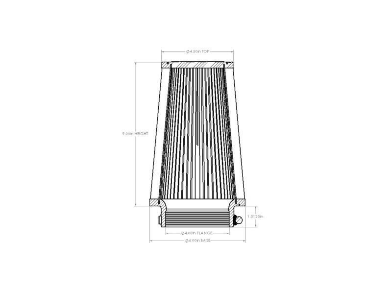 aFe Magnum FORCE Intake Replacement Air Filter w/ D2 Dura-Dry Media 4 F x6in B x4-1/2in T x9in H thumbnail 6
