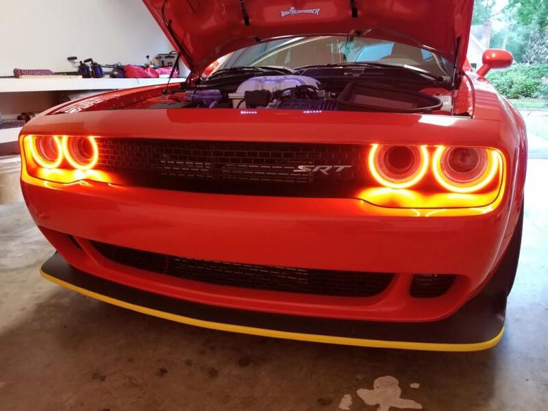 Oracle 15-21 Dodge Challenger LED Waterproof Halo Kit - Red
