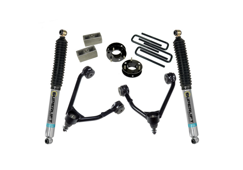 Superlift 14-18 Chevy Silv 1500 2WD 3.5in Lift Kit w/ Alum/Steel Control Arms & Bilstein Rear Shocks thumbnail 2