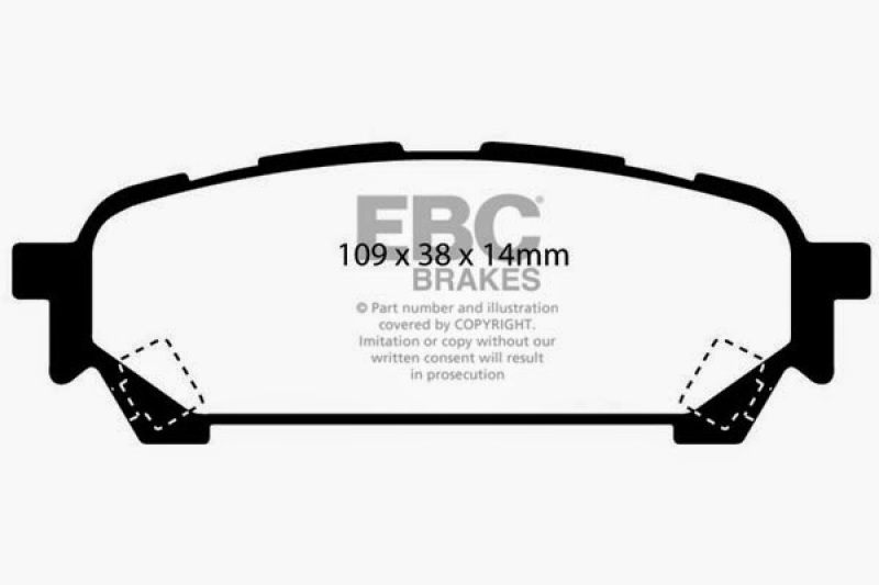 EBC 04-06 Saab 9-2X 2.0 Turbo Greenstuff Rear Brake Pads thumbnail 2