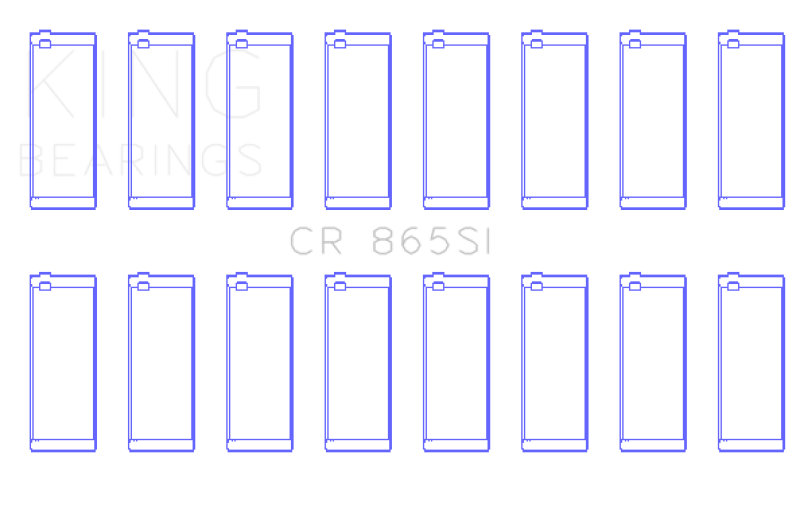 King Chevrolet SBC 307CI/350CI & GEN III/IV (OD+.002in) (.010in) Bi-Metal Rod Bearing Set thumbnail 4