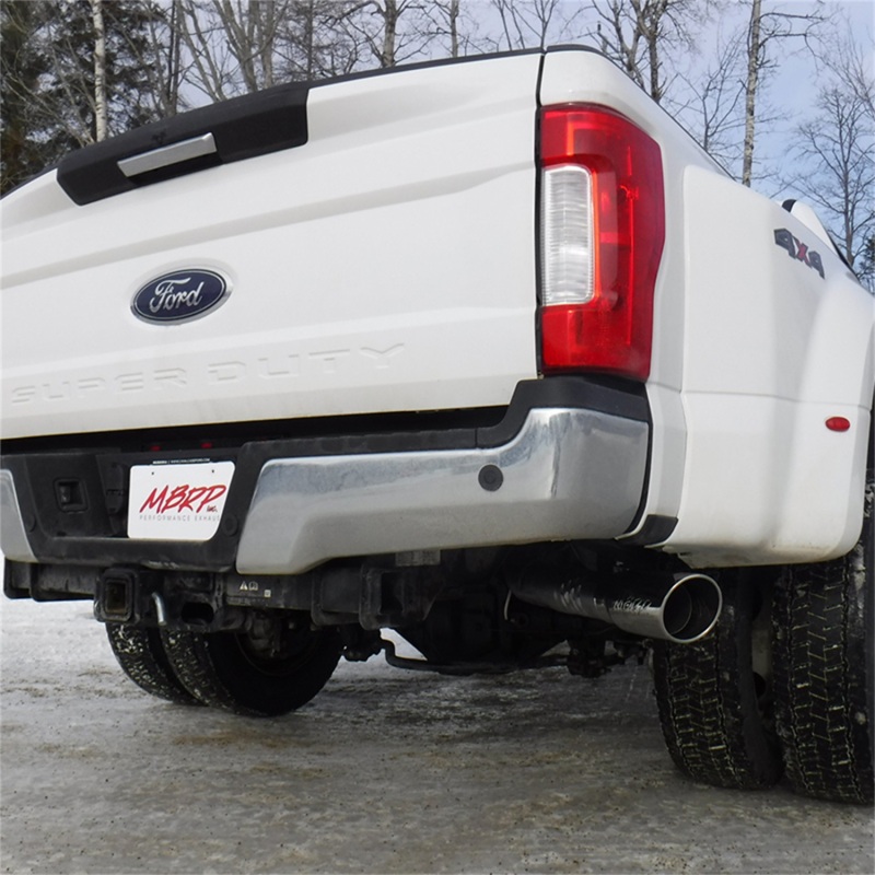 MBRP 17-19 Ford F-250/350/450 6.7L 4in Filter Back Single Tip Side Exit T409 Exhaust System thumbnail 6