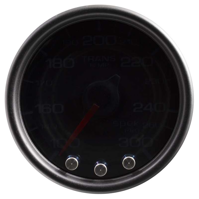 Autometer Spek-Pro Gauge Trans Temp 2 1/16in 300f Stepper Motor W/Peak & Warn Blk/Smoke/Blk thumbnail 8