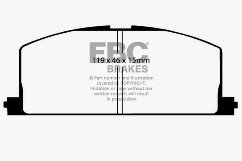 EBC 90-91 Toyota Celica 1.6 Yellowstuff Front Brake Pads thumbnail 4