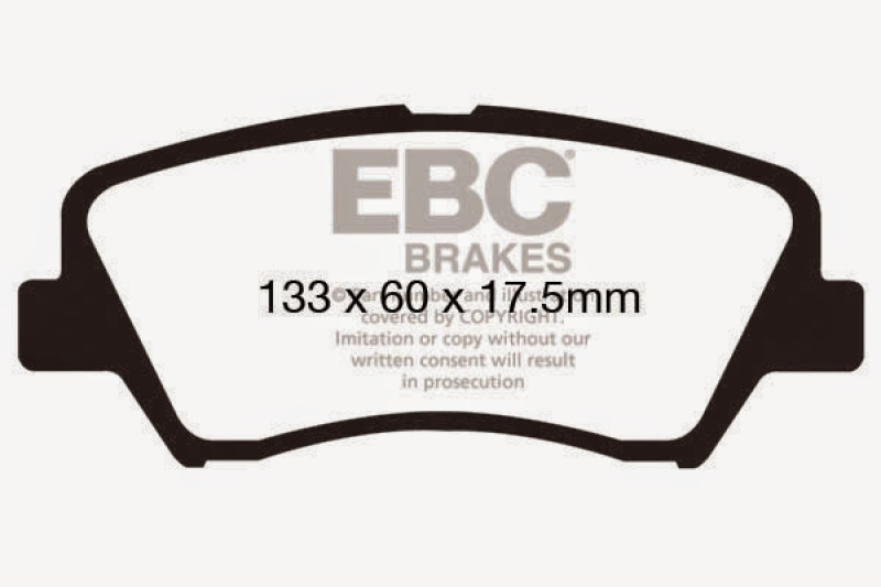 EBC 13+ Hyundai Elantra 1.8 Ultimax2 Front Brake Pads thumbnail 2