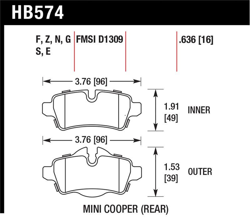 HAWK HPS Brake Pad Sets