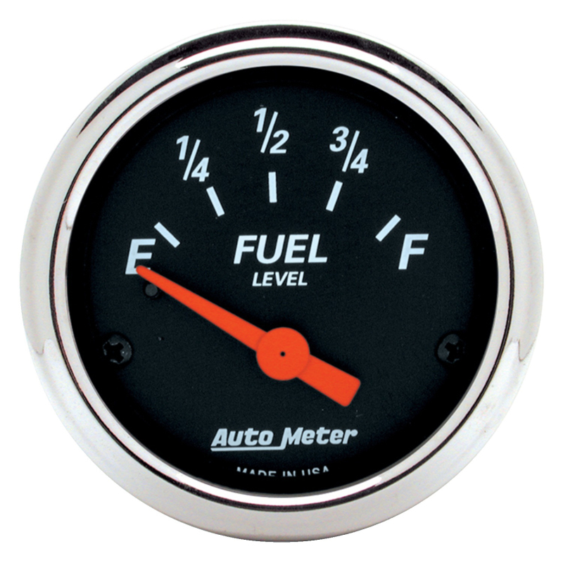 AutoMeter Gauge Fuel Level 2-1/16in. 0 Ohm(e) to 30 Ohm(f) Elec Designer Black thumbnail 3
