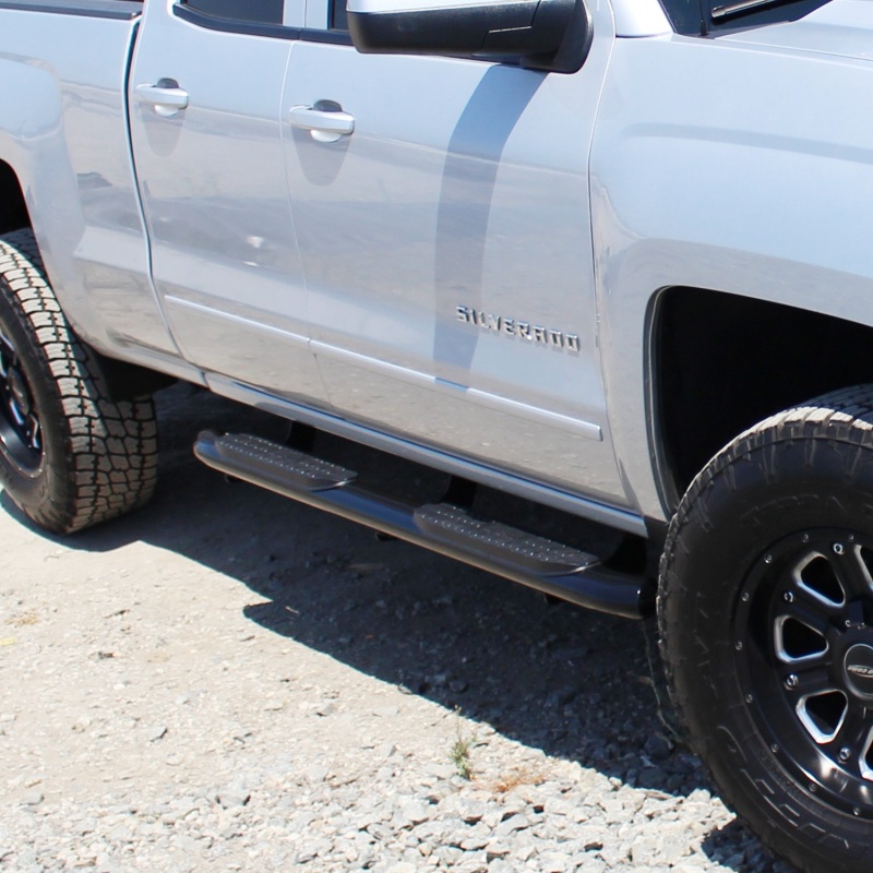 Westin 2014-2018 Chevrolet/GMC Silverado Sierra 1500 Dbl Cab PRO TRAXX 4 Oval Nerf Step Bars - Black thumbnail 7