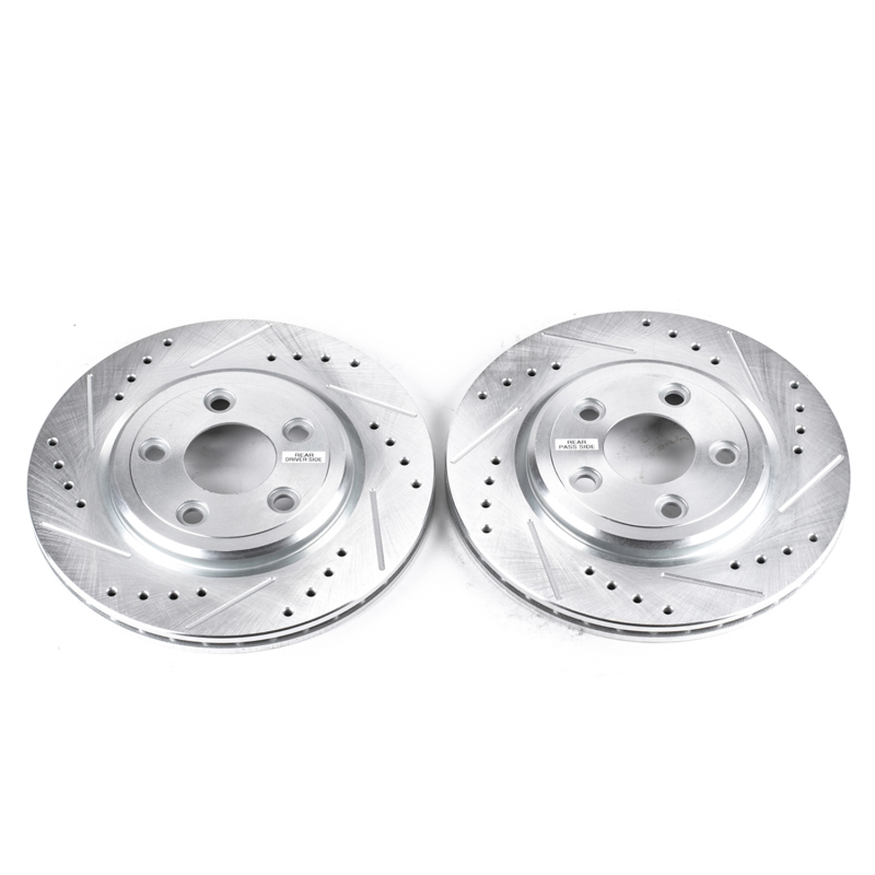 Power Stop 02-05 Ford Thunderbird Rear Evolution Drilled & Slotted Rotors - Pair thumbnail 2