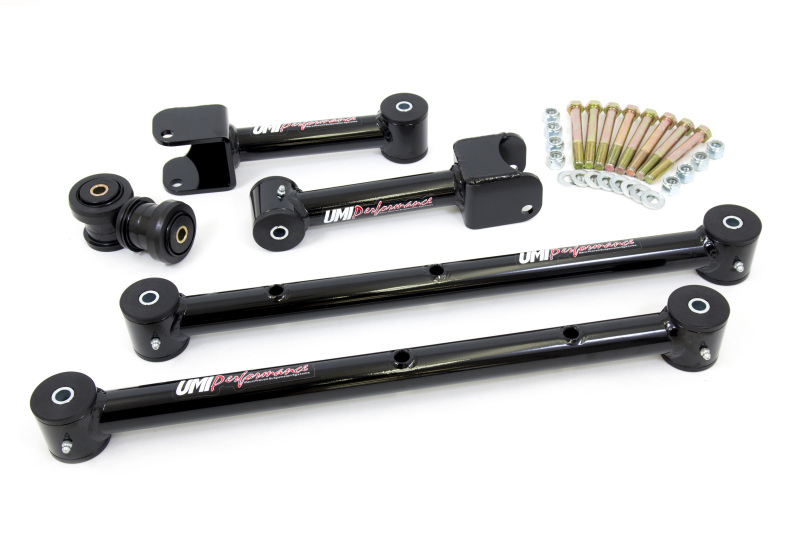 Rear A-Body kit: tubular control arms, bushings & hardware for strength.