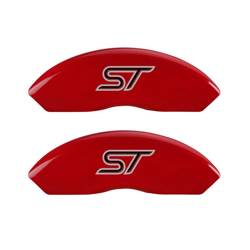 MGP 4 Caliper Covers Engraved Front & Rear No bolts/ST Red finish silver ch thumbnail 7
