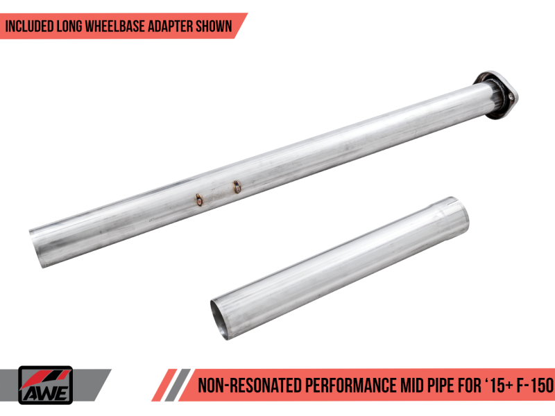 AWE Tuning 2015+ Ford F-150 Non-Resonated Performance Mid Pipe thumbnail 5