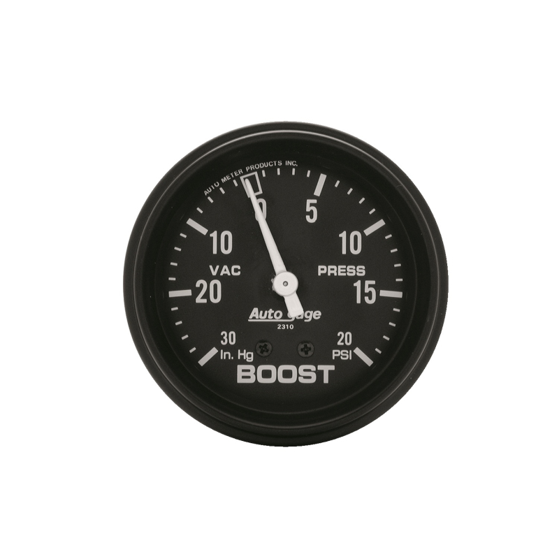 Autometer Black 2-5/8in 30 In Hg-Vac / 20 PSI Mechanical Vacuum/Boost Gauge thumbnail 4