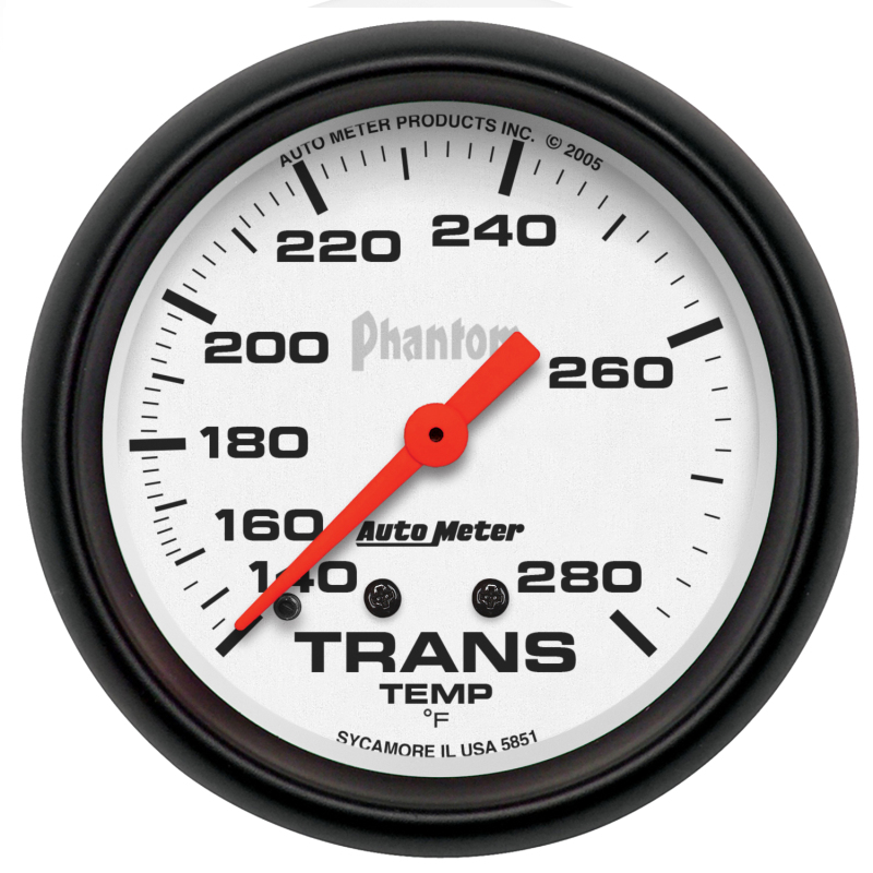 AutoMeter Gauge Transmission Temp 2-5/8in. 140-280 Deg. F Mechanical Phantom thumbnail 3
