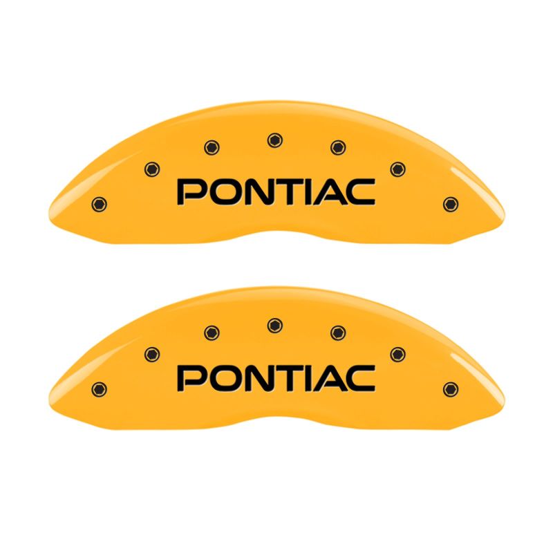 MGP 4 Caliper Covers Engraved Front & Rear Pontiac Yellow Finish Black Char 2004 Pontiac Bonneville thumbnail 7