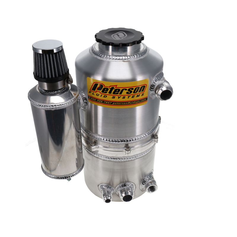 Peterson Fluid Systems Tank Drag 2.3 Gallon -16AN Single Return w/ Catch Can