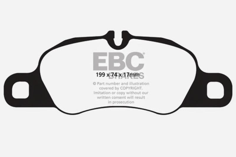EBC 09-12 Porsche 911 (997) (Cast Iron Rotor only) 3.6 Carrera 2 Redstuff Front Brake Pads thumbnail 6