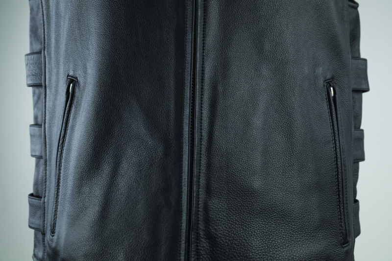 Kuryakyn Leather By River Road Plains Leather Vest Black - Small thumbnail 5