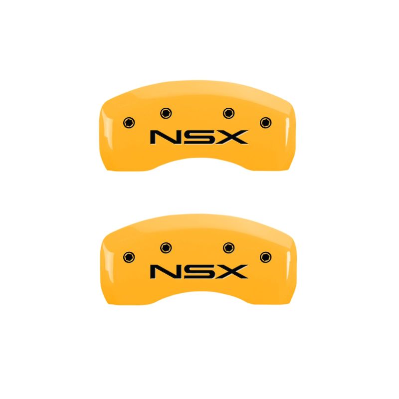 MGP 4 Caliper Covers Engraved Front Acura Rear NSX Yellow Finish Black Char 2005 Acura NSX thumbnail 6