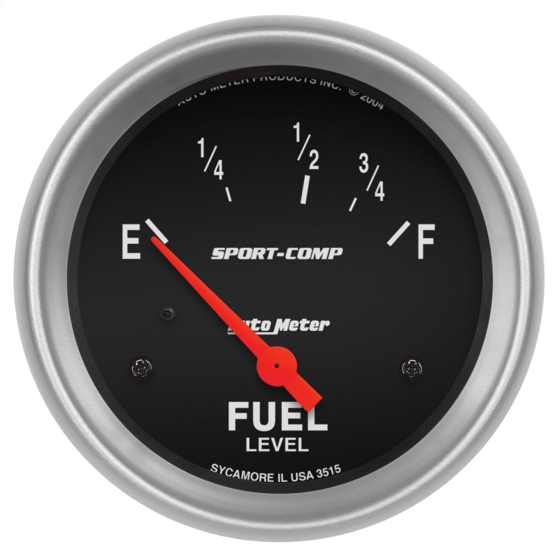 Autometer Sport-Comp 2 5/8in 73ohm-10ohm Fuel Level Gauge