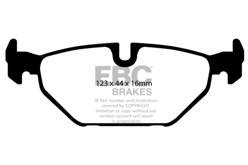EBC 99-01 Saab 9-5 2.3 Turbo (Aero) Greenstuff Rear Brake Pads thumbnail 2
