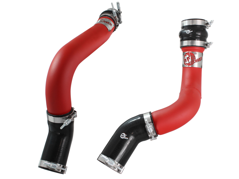 BladeRunner 3 IN Aluminum Hot and Cold Charge Pipe Kit Red