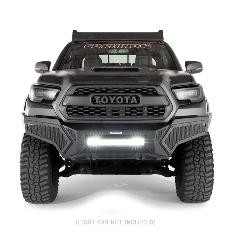 Go Rhino 16-21 Tacoma Element Front Bumper w/ Power Actuated Hide-away Light Bar Mount Tex Black thumbnail 3
