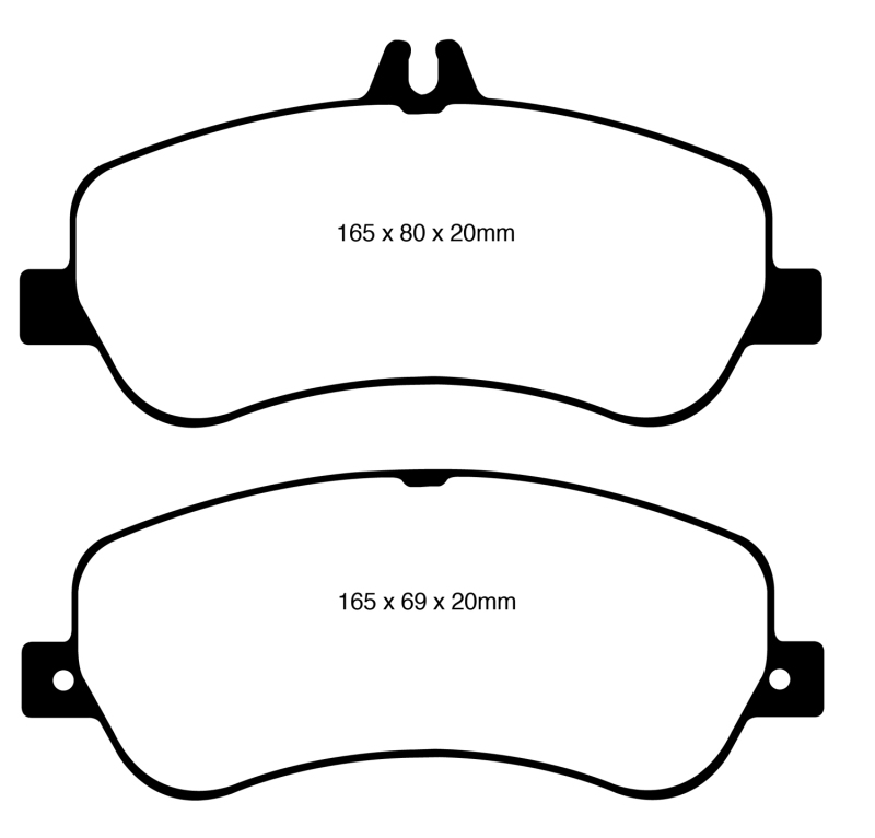 EBC 13-16 Mercedes-Benz GLK250 2.1 Twin TD Redstuff Front Brake Pads thumbnail 2