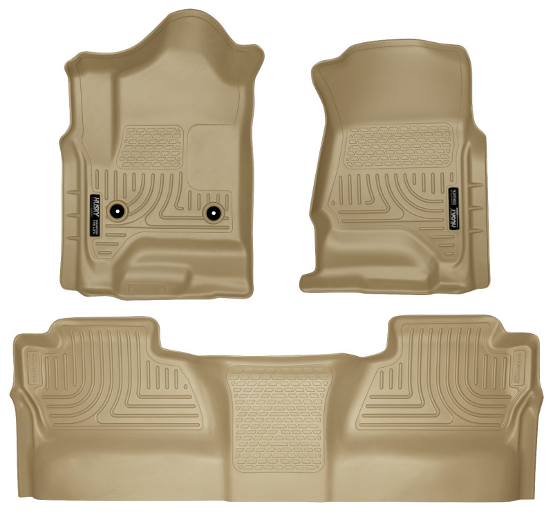 Husky Liners 14 Chevrolet Silverado/GMC Sierra WeatherBeater Tan Front & 2nd Seat Floor Liners thumbnail 6