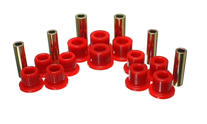 Energy Suspension 99-04 Ford F-350 2wd/F-250 SD 4wd/F-350 4wd Red Rear Leaf Spring Bushing Set thumbnail 4
