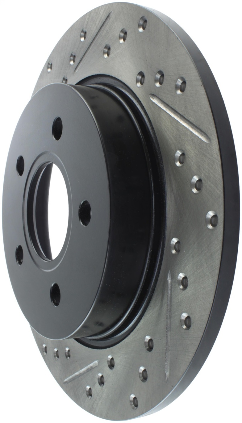 StopTech 12-15 Ford Focus w/ Rear Disc Brakes Rear Right Slotted & Drilled Rotor thumbnail 5