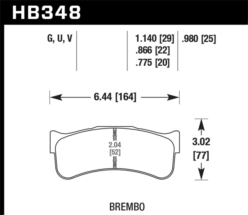 Hawk Brembo Disc DTC-70 w/ 1.140in Thickness Race Brake Pads thumbnail 5