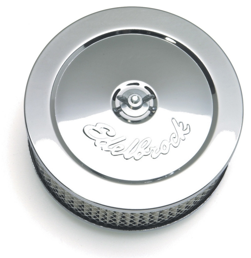 Edelbrock Air Cleaner Pro-Flo Series Round Steel Top Paper Element 6In Dia X 3 625In Chrome thumbnail 2
