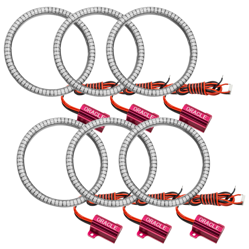 Oracle Ultima GTR LED Waterproof Tail Light Halo Kit - 6 Rings - Red thumbnail 3