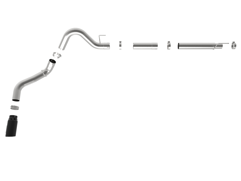 aFe Atlas 4in Aluminized Steel DPF-Back Exh 18-19 Ford F-150 V6-3.0L (td) w/ Black Tip thumbnail 7