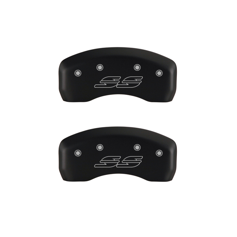 MGP 4 Caliper Covers Engraved Front & Rear Impala style/SS Red finish silver ch thumbnail 7