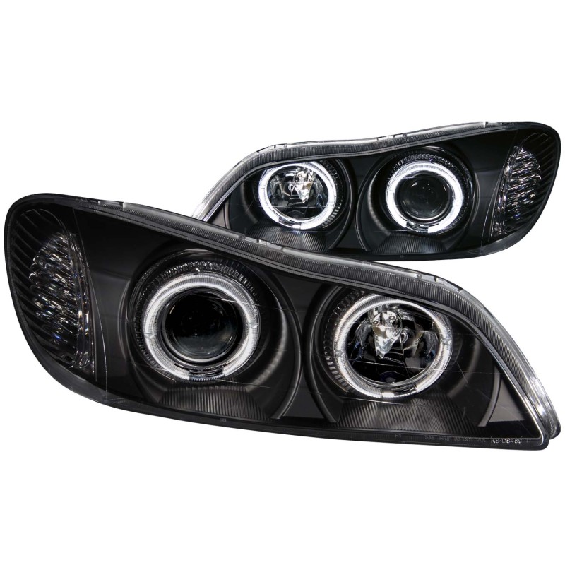 ANZO 2000-2004 Infiniti I30 Projector Headlights w/ Halo Black thumbnail 9