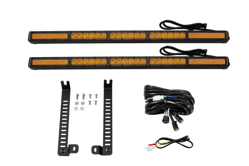 Diode Dynamics 14-19 Toyota 4Runner SS30 Dual Stealth Lightbar Kit - Amber Combo thumbnail 3