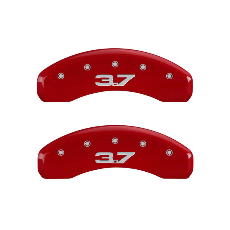 MGP 4 Caliper Covers Engraved Front 2015/Mustang Engraved Rear 2015/37 Yellow finish black ch thumbnail 9