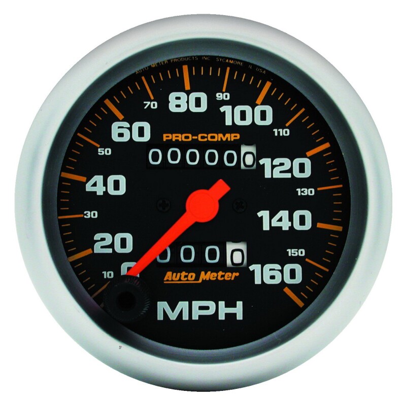 Autometer Pro-Comp Mechanical Speedometer 3 3/8in 160 mph Gauge thumbnail 5