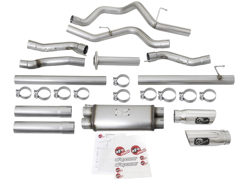 aFe MACH Force XP Exhaust Cat-Back SS-409 2017 Ford F-150 Raptor V6-3.5L (tt) w/ Polished Tips thumbnail 8