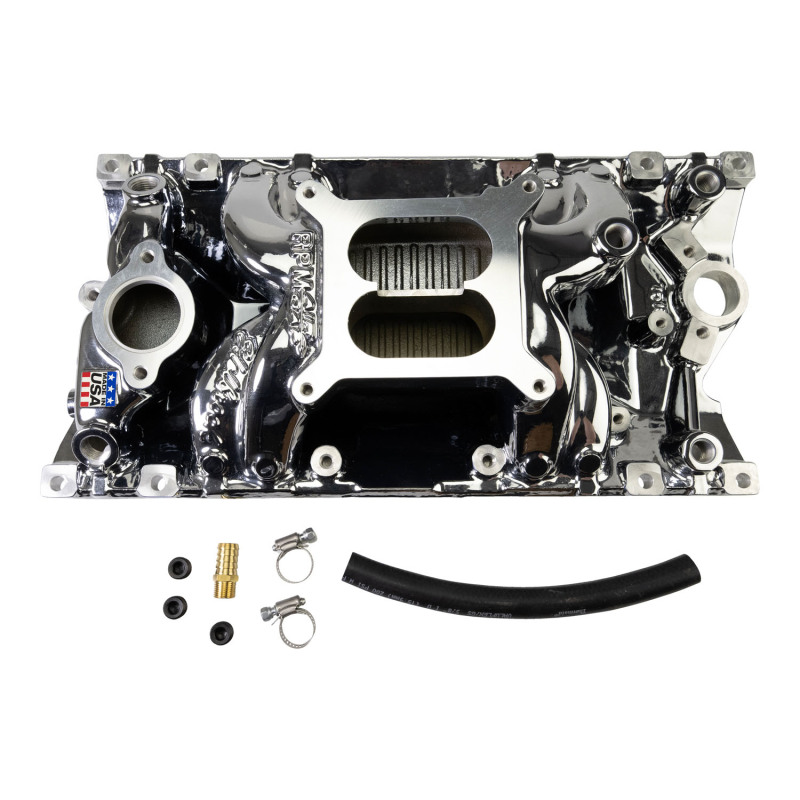Edelbrock Performer RPM Air-Gap Intake Manifolds 7516-CP Manifold, Air Gap, Dual Plane, Aluminum, Chrome Plasma Coated, Square Bore, Chevy, Vortec/E-Tec, Each thumbnail 5
